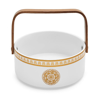 Конфетница с деревянной ручкой